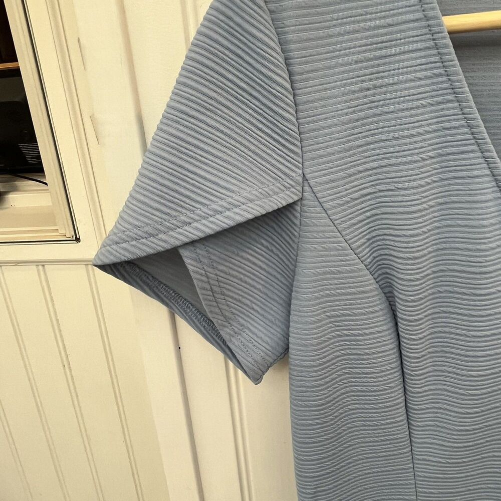 Anthropologie Hutch XXL Blue Lisa Knit Flare Dress Stretch Princess Seams Plus - Picture 3 of 9